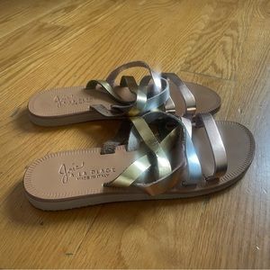 Joie Strappy Sandals Metallic Straps Size 36 (5.5-6 US)
